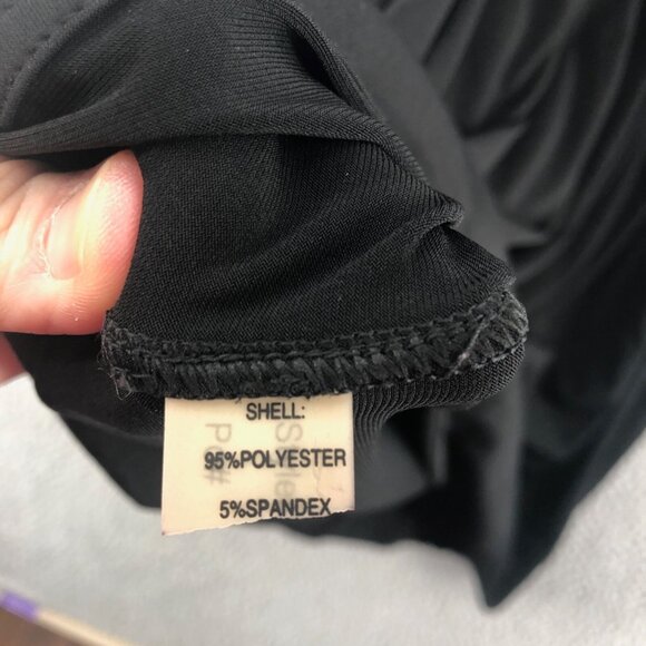 Calvin Klein Dress Womens Small Black Fit & Flare Tank Smocked Travel Knit Mini - Picture 6 of 11